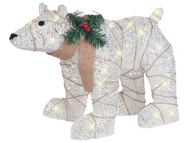 Outdoor Decoration LED SIVULA Bear 34 cm White