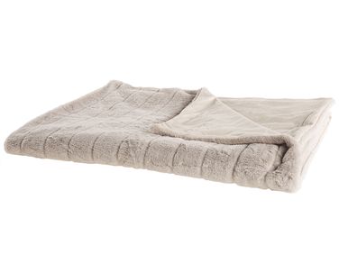 Plaid LABYAR 180 x 220 cm Beige