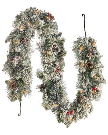 Guirlande de Noël enneigée LED WHITEHORN 180 cm Blanc