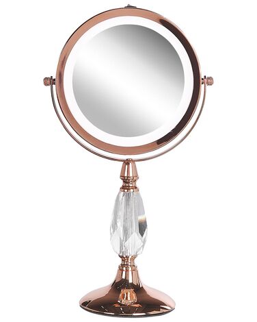 Miroir de table LED MAURY Rose doré