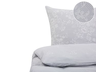 Ensemble de housses de couette MORNINGSIDE Satin de coton 220 x 240 cm Gris