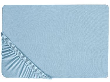 Fitted Sheet HOFUF Cotton 90 x 200 cm Light Blue
