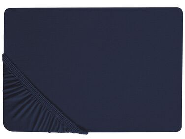 Hoeslaken HOFUF Katoen 200 x 200 cm Marineblauw