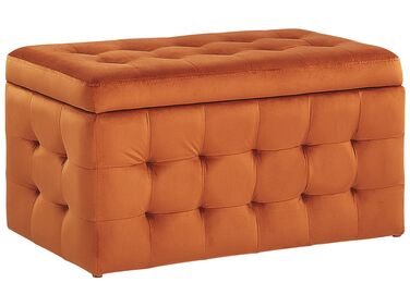 Opbergpoef MICHIGAN Fluweel Oranje