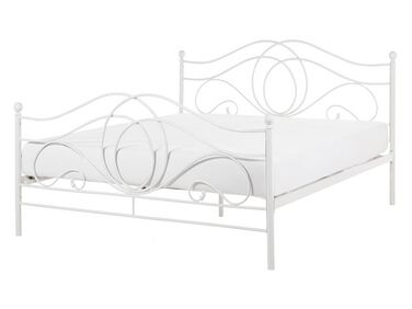 Bed Metal LYRA 140 x 200 cm (EU Double) White