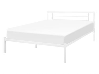 Lit avec sommier Métal CUSSET 140 x 200 cm Blanc