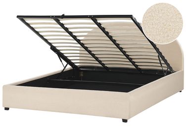 Lit ottoman Bouclé VAUCLUSE 180 x 200 cm Beige