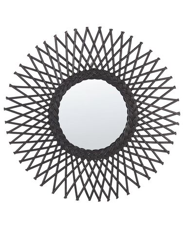 Miroir TAGOLU 60 cm 60 cm Rotin Noir