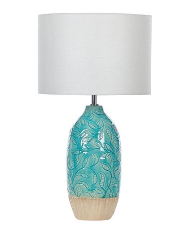 Lampe à poser ATABA Céramique Turquoise