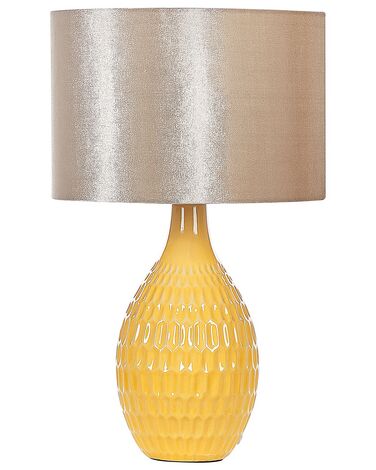 Lampe à poser HADDAS Céramique Jaune
