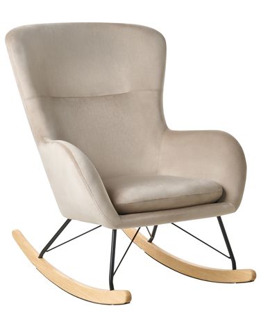 Schommelstoel ELLAN Fluweel Beige