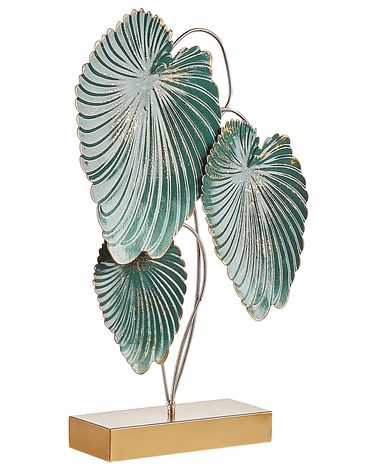 Accessoire Décoratif Feuille SODIUM Métal Bleu paon