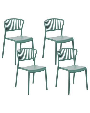 Lot de 4 chaises de jardin GELA Vert menthe