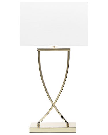 Lampe à poser YASUNI Métal Blanc/doré