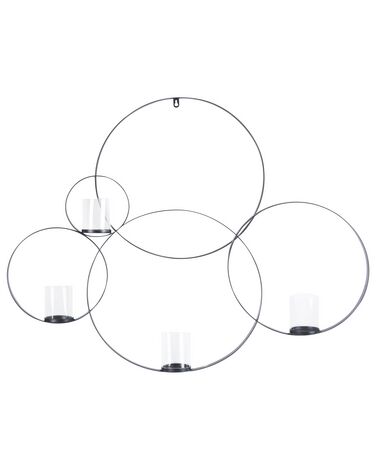 Wandkandelaar BURU Metaal 80 cm Zwart