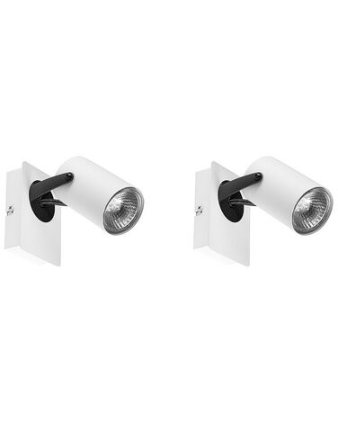 Lot de 2 spots KLIP Réglable Métal Blanc