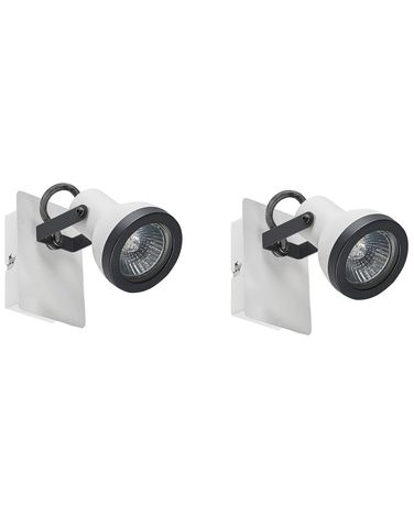 Lot de 2 spots BARO Réglable Métal Blanc