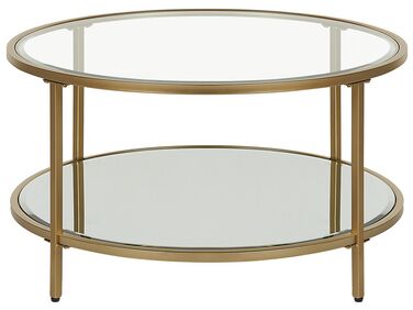Salontafel BIRNEY Veiligheidsglas Goud