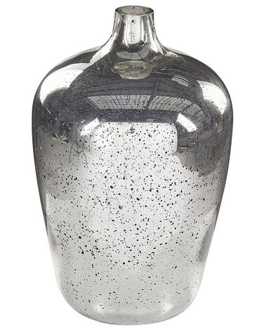 Flower Vase KACHORI Glass 40 cm Silver