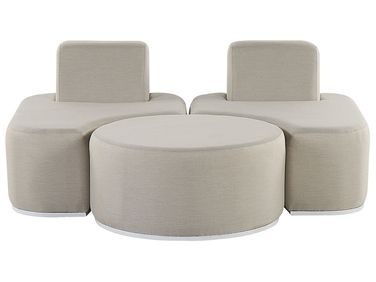 Loungeset met tafel 2-zits FABRO modulair Lichtgrijs