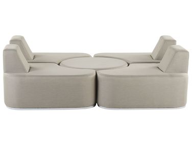 Loungeset met tafel 4-zits FABRO modulair Lichtgrijs