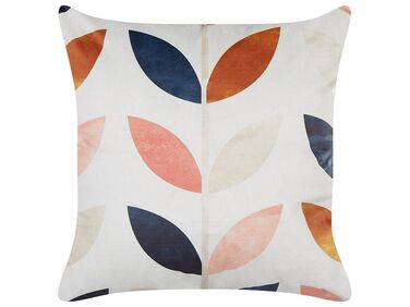 Sierkussen QUINOA Fluweel 45 x 45 cm Meerkleurig bladpatroon