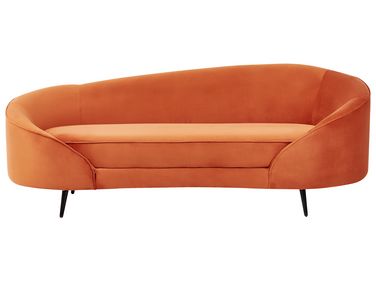 Bank 2-zits SAVAR Fluweel Oranje
