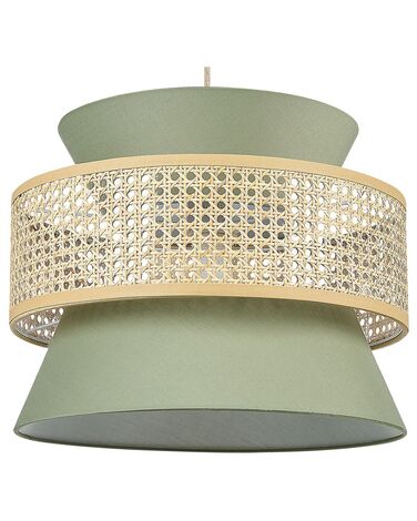 Lampe suspension LUYANO Rotin Vert clair