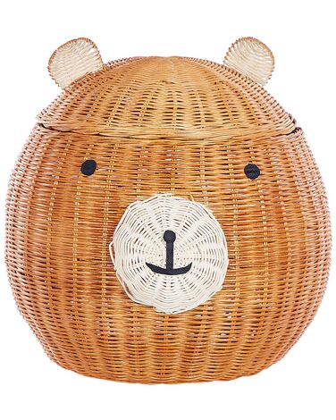 Panier enfants Ours en peluche HIMBA Rotin Naturel