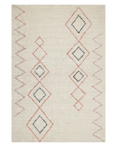 Vloerkleed GUWAHATI Beige 140 x 200 cm Katoen