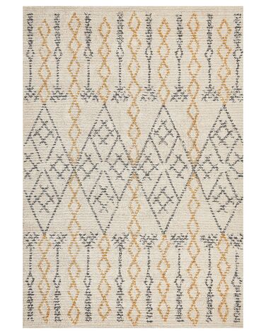 Vloerkleed KADAPA Beige 160 x 230 cm Katoen