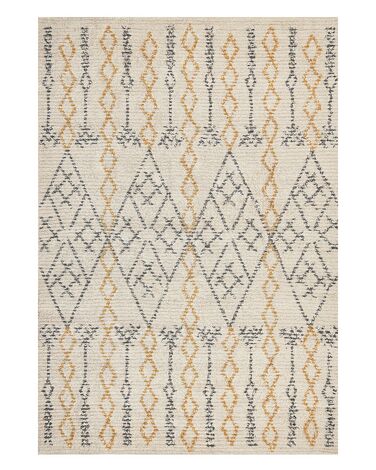 Vloerkleed KADAPA Beige 140 x 200 cm Katoen