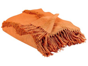 Couverture KHARI Coton 125 x 150 cm Orange