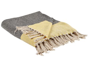 Couverture LAPU Coton 125 x 150 cm Moutarde
