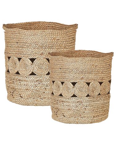 Lot de 2 paniers ALANG Jute Naturel