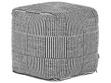 Pouf PANDRAN Coton Noir/blanc