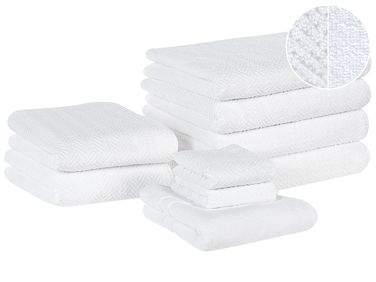 9-delige handdoekset MITIARO Badstof Wit