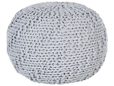 Pouf PRIENE Coton Gris clair