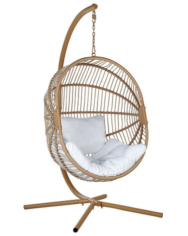 Hangstoel met standaard ACRI PE rotan Beige