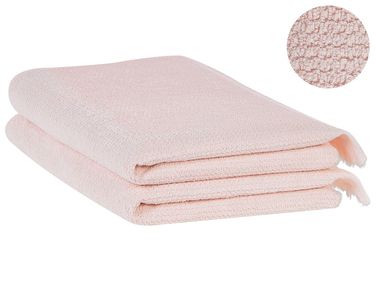 2-delige handdoekset ATIU Badstof Pastelroze