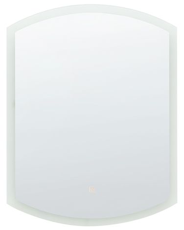 Miroir de salle de bain LED BEZIERS 60 cm 78 cm Argenté