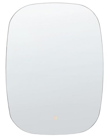 Miroir de salle de bain LED BERGERAC 58 cm 78 cm Argenté