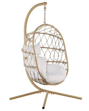 Fauteuil suspendu avec support ADRIA Métal Beige