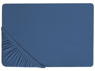 Hoeslaken JANBU Katoen 180 x 200 cm Marineblauw