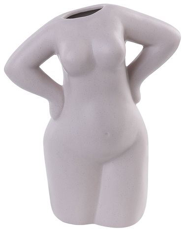 Flower Vase KILKIS Ceramic 24 cm Beige