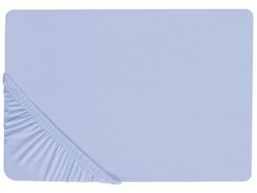 Hoeslaken JANBU Katoen 90 x 200 cm Lichtblauw