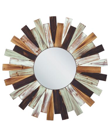 Miroir TAMPICO 75 cm 75 cm Bois de sapin Multicolore