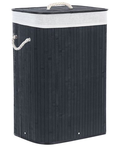 Panier à linge KOMARI Bambou Noir 72 L