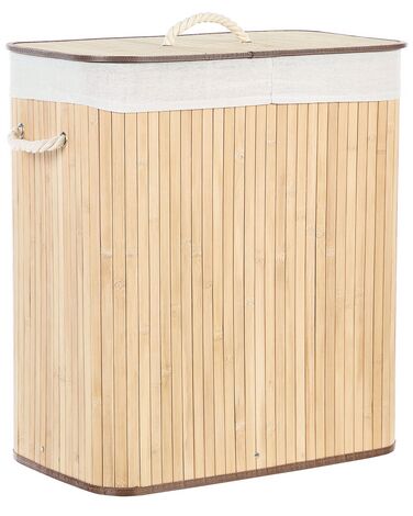 Panier à linge KANDY Bambou Marron clair 100 L