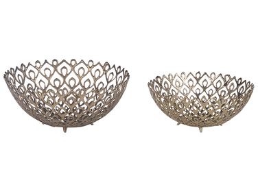 Set of 2 Bowls GROGOL Metal Gold